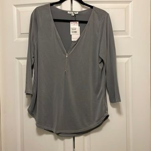 Grey long sleeve blouse - never worn